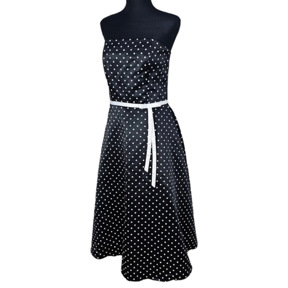 Gunne Sax Jessica McClintock Vintage Rockabilly Retro 50s Polka Dot Swing Dress - Picture 3 of 13